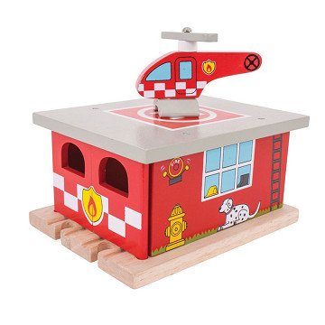 Bigjigs Wooden Rails - Fire Station