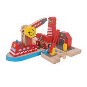 Bigjigs Wooden Rails - Fire Station