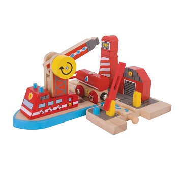 Bigjigs Wooden Rails - Fire Station