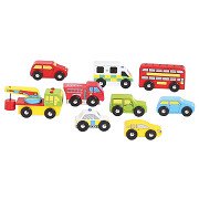 Bigjigs Wooden Vehicles, 9pcs.