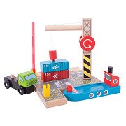 Bigjigs Wooden Rails - Container Shipyard