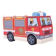 Bigjigs Wooden Stacking Game Fire Truck