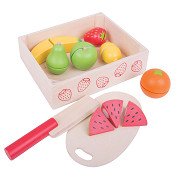 Bigjigs Wooden Box with Cutting Fruit