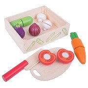 Bigjigs Wooden Box with Cutting Vegetables