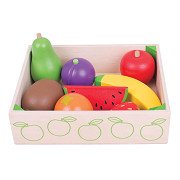 Bigjigs Wooden Box with Fruit, 9 pcs.