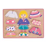 Bigjigs Wooden Dress Up Puzzle Girl, 10pcs.