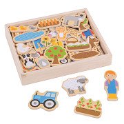 Bigjigs Farm Magnets, 35pcs.