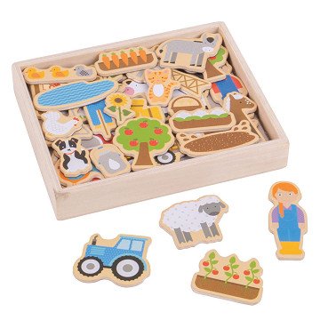 Bigjigs Farm Magnets, 35 pcs.