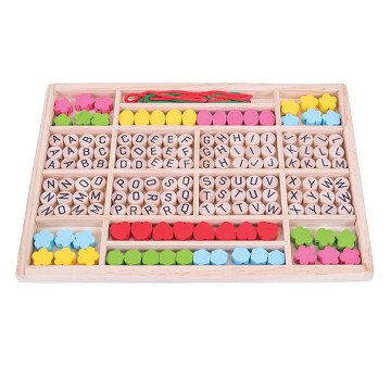 Wooden Alphabet Bead Set