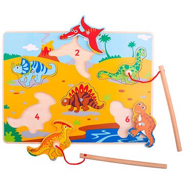 Bigjigs Magnetisch Visspel Dino's