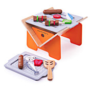 Wooden Barbecue with Accessories, 10 pcs.