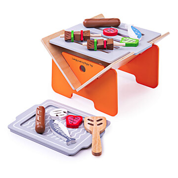 Bigjigs Wooden Barbecue with Accessories, 10 pcs.