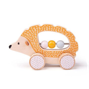 Bigjigs Wooden Push Hedgehog, 100%FSC