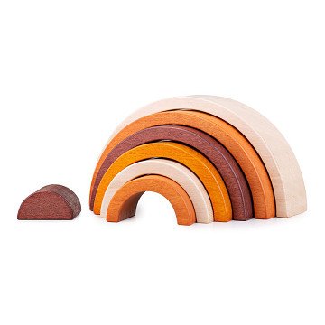 Bigjigs Holzstapel-Regenbogen Natur