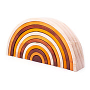 Bigjigs Large Wooden Stack Rainbow Natural