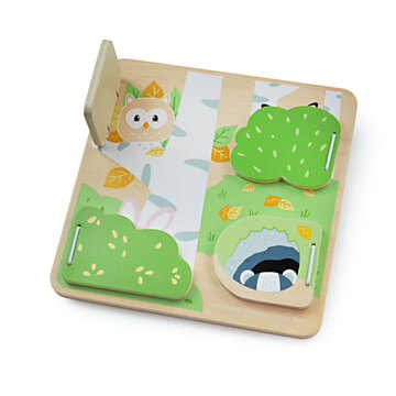 Bigjigs Woodland Wooden Hide and Seek Puzzle