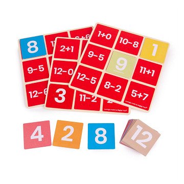 Bigjigs Pull Up and Subtract Math Bingo Game