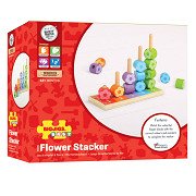 Bigjigs Wooden Stacking Game Flowers, 16pcs.