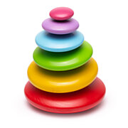 Wooden Pebbles Balance Game Rainbow