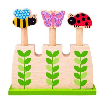 Bigjigs Wooden Garden Pop Up Animals