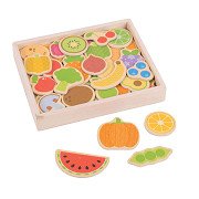 Bigjigs Wooden Magnets Fruit and Vegetables, 35 pcs.