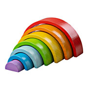 Small Wooden Rainbow Stacking Game, 11pcs.