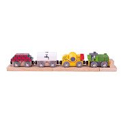 Bigjigs Wooden Train Construction with Cargo