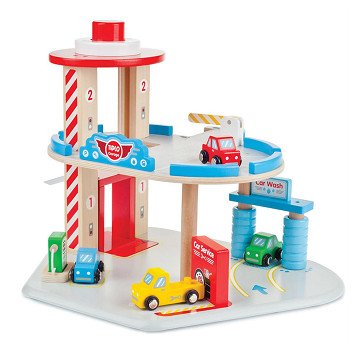 Tidlo Wooden Garage with Car Wash