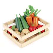 Wooden Winter Vegetables in a Crate