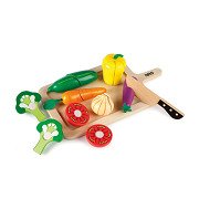 Tidlo Wooden Cutting Vegetable Playset, 20 pcs.