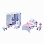 Tidlo Wooden Dollhouse Furniture Bedroom, 6pcs.