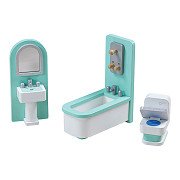 Tidlo Wooden Dollhouse Furniture Bathroom