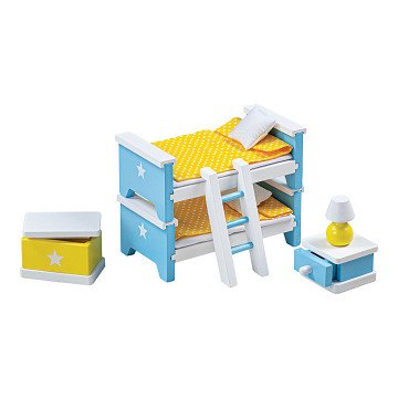 Tidlo Wooden Dollhouse Furniture Children's Room