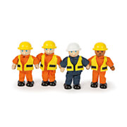 Tidlo Wooden Dollhouse Dolls Construction Workers