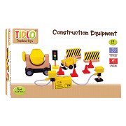 Tidlo Wooden Dollhouse Construction Workers Construction Materials, 13pcs.