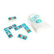 Bigjigs London-Dominospiel aus Holz, 28-teilig.