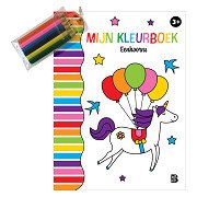 Mijn Kleurboek met 6 Kleurpotloodjes Eenhoorn