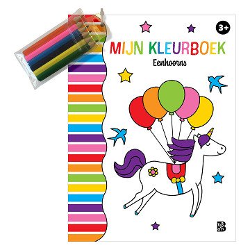 Mijn Kleurboek met 6 Kleurpotloodjes Eenhoorn