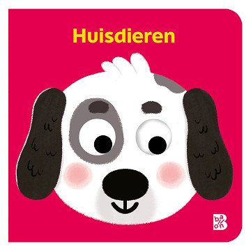 Huisdieren - Kartonboek met Wiebeloogjes