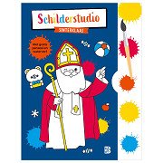 Kleurboek met Verfpalet en Penseel Sinterklaas
