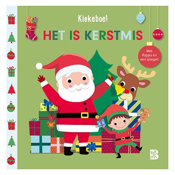 Kiekeboeboek met spiegeltje kerst Flapjesboek
