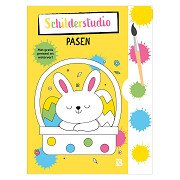 Easter: Coloring Book with Paint and Brush
