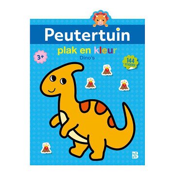 Plak en Kleur Peutertuin Dino's 2+