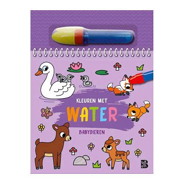 Kleuren met Water - Babydieren