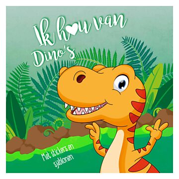 Sticker- en Sjablonenboek Ik hou van Dino's