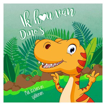 Sticker and Stencil Book I Love Dinosaurs