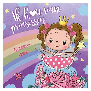 Sticker- en Sjablonenboek Ik hou van Prinsessen