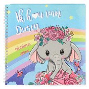 Sticker- en Sjablonenboek Ik hou van Dieren