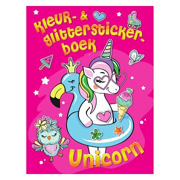 Farb- und Glitzer-Stickerbuch Einhorn