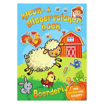 Farm Coloring & Glitter Sticker Book